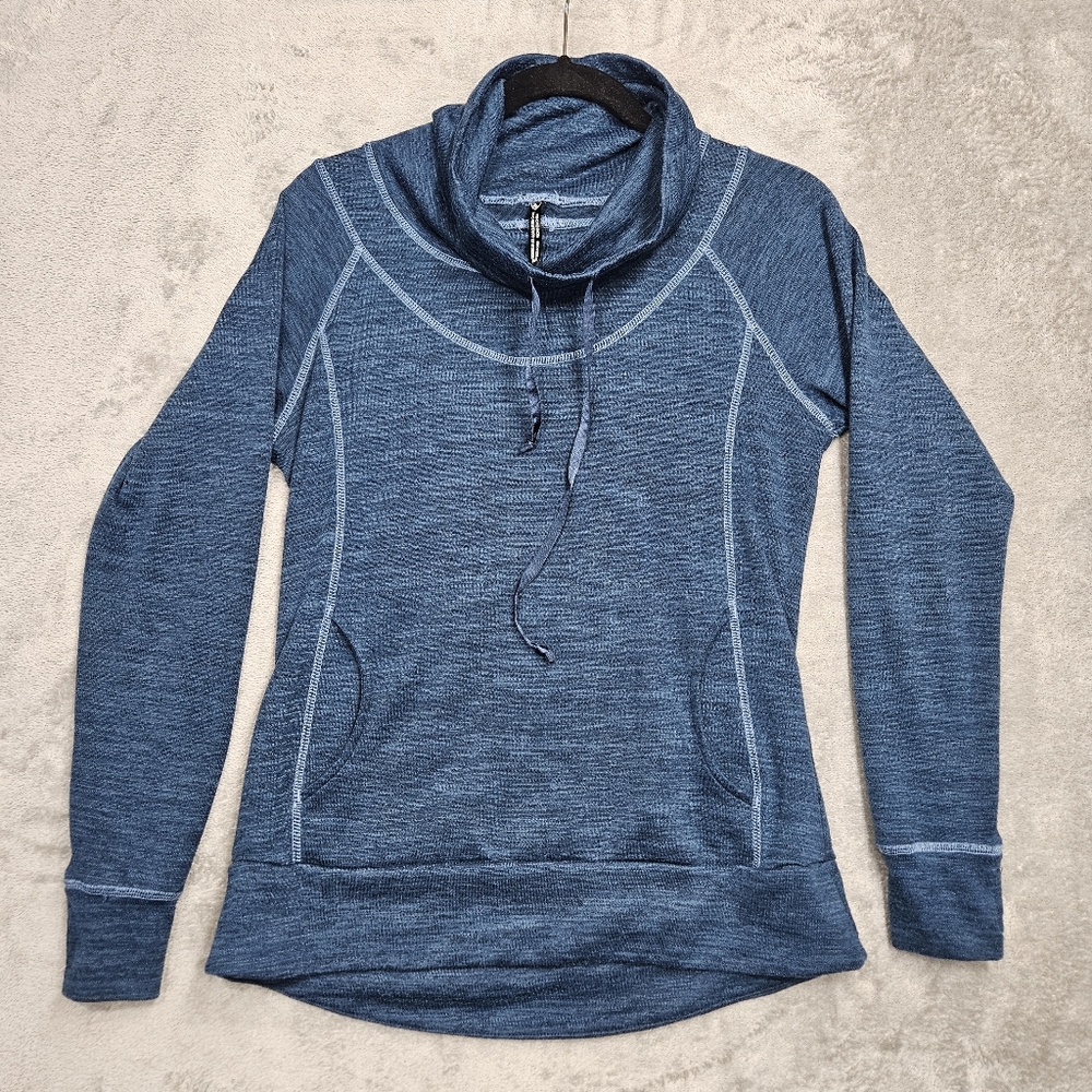 KÜHL Women's Lea Cowl Neck Pullover Sweatshirt Heathered Blue Size Medium